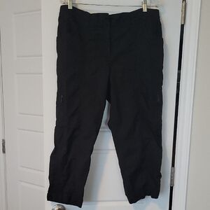 Chico's Cropped Black Cargo Pants Size 2.5